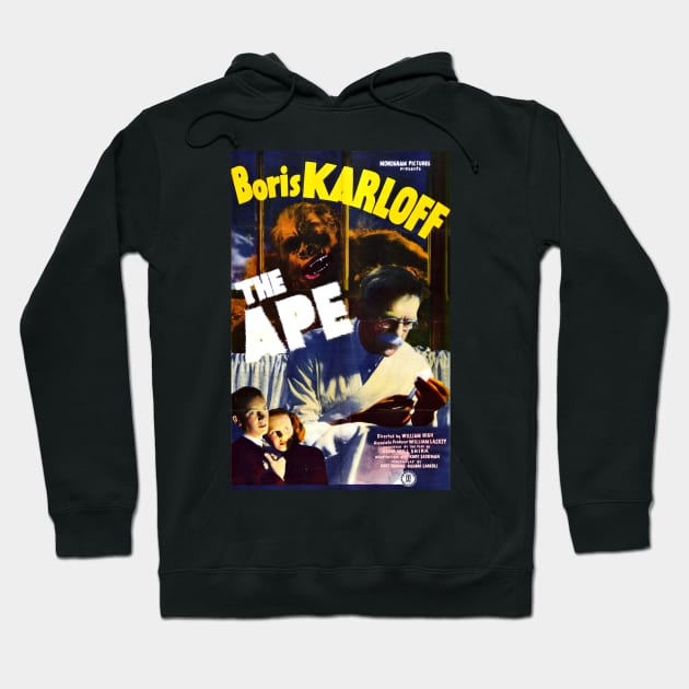 Classic Horror Movie Poster - The Ape Hoodie by Starbase79